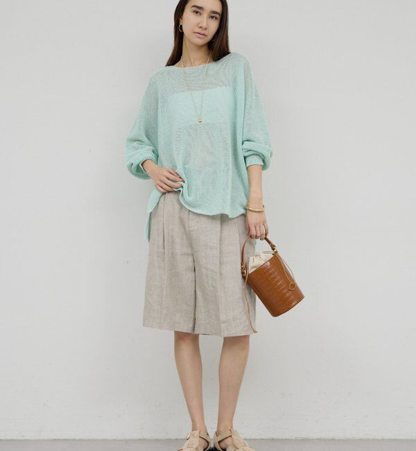  「ペーパーヤーンメッシュニット」|ニット・セーター|