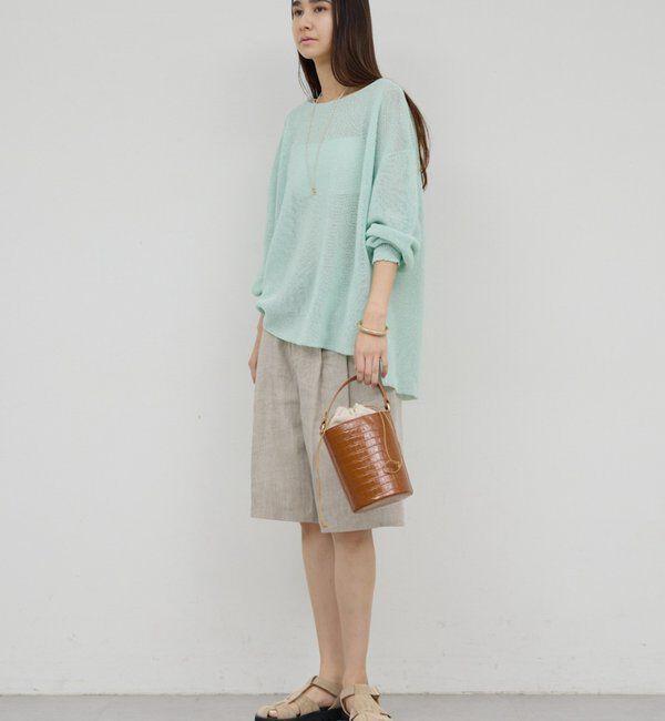  「ペーパーヤーンメッシュニット」|ニット・セーター|