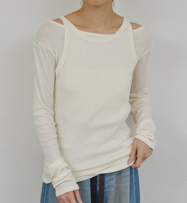  「【PEAS】ガーゼテレコプルオーバー」|Tシャツ・カットソー|