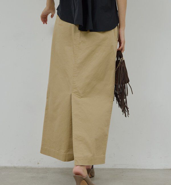  「【CHIKAコラボサイズ】チノストレッチスカート」|スカート|