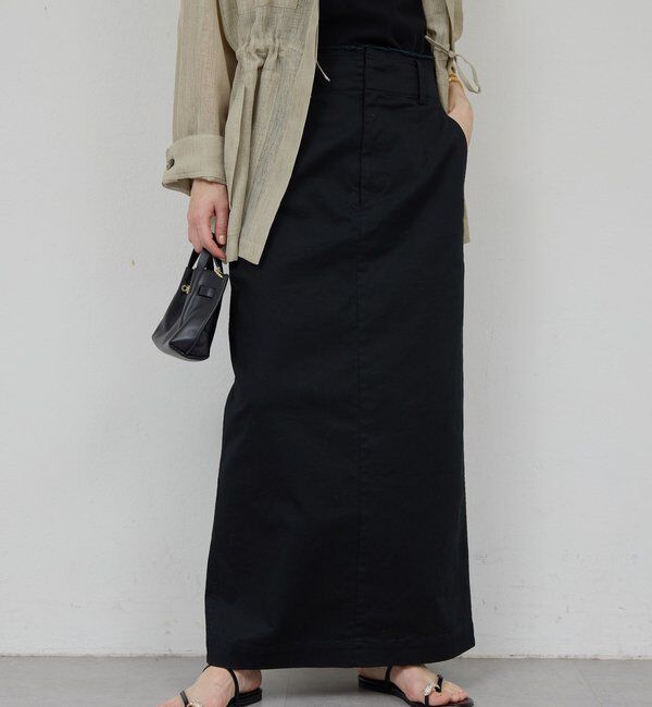  「【CHIKAコラボサイズ】チノストレッチスカート」|スカート|