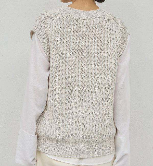  「【HERITANOVUM】リネンコットンニットベスト」|ニット・セーター|