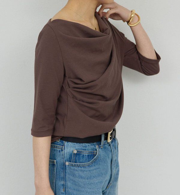  「【2WAY】ハーフスリーブカットソー」|Tシャツ・カットソー|