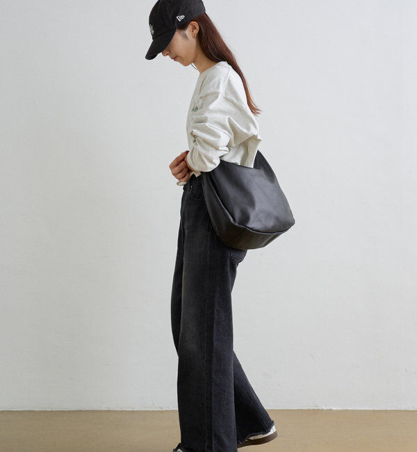  「ソフトレザーラウンドビッグショルダーバッグ」|ショルダー・メッセンジャー|