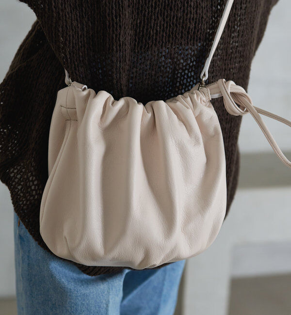  「レザー巾着4WAYショルダーバッグ」|ショルダー・メッセンジャー|