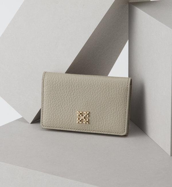  「モノグラムプレートカードケース」|その他|グレージュ