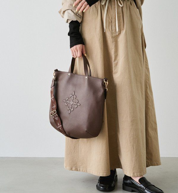  「スリム2WAYトートバッグ <エンボスモノグラム>」|トートバッグ|