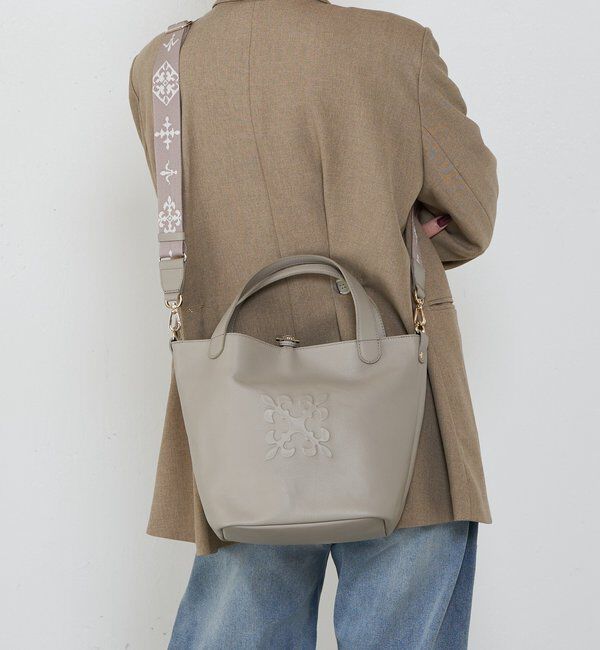  「エンボスモノグラム2WAYタウントートバッグ」|トートバッグ|