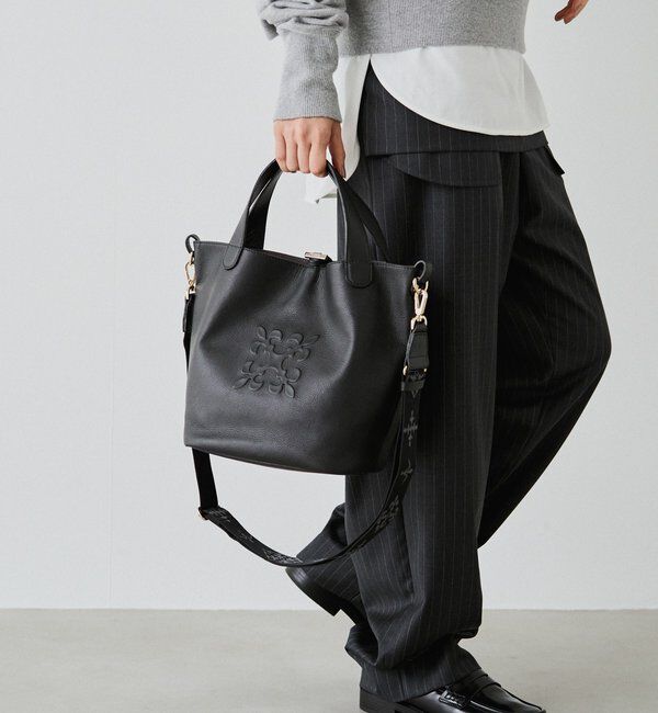  「エンボスモノグラム2WAYタウントートバッグ」|トートバッグ|