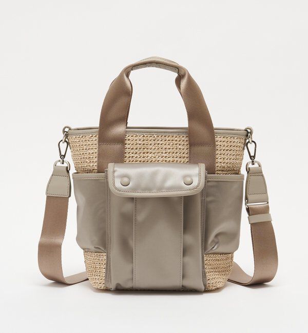  「ナイロンラフィア&times;クラウズナイロン コンビ2WAYミニトートバッグ」|ショルダー・メッセンジャー|