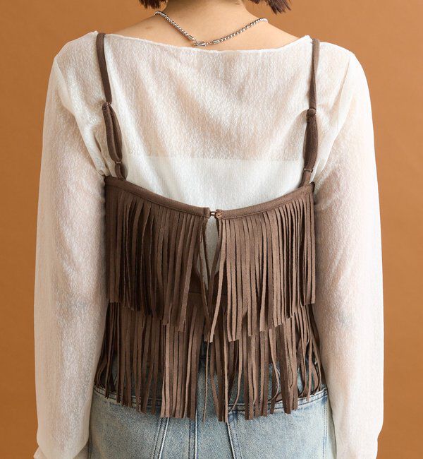  「フェイクスウェードフリンジビスチェ」|シャツ・ブラウス|