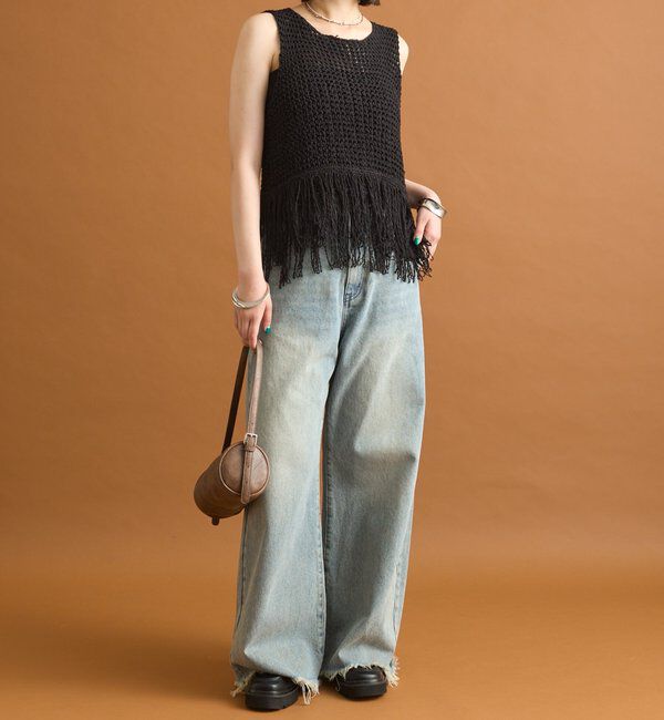  「フリンジニットベスト」|ベスト・ジレ|