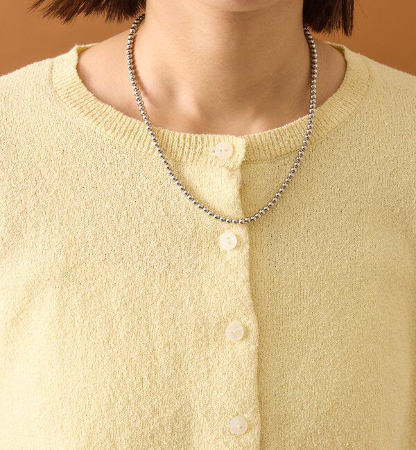  「ブークレ裾レースカーデセット」|カーディガン|