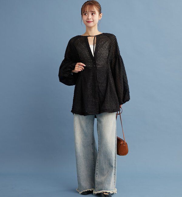  「【@akane__11.1企画】フリンジシェイプチュニック」|シャツ・ブラウス|