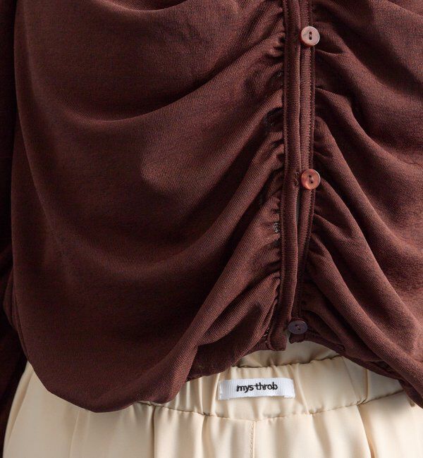  「スクエアネック シャーリングカーディガン」|Tシャツ・カットソー|