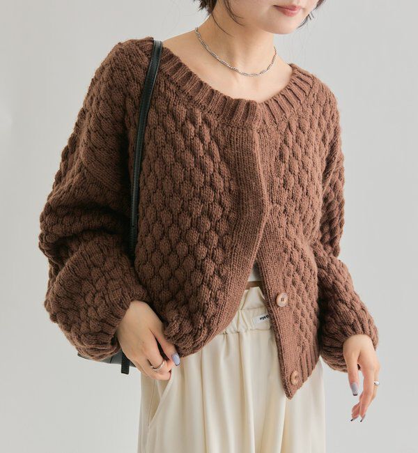  「ポコポコニットカーディガン」|カーディガン|