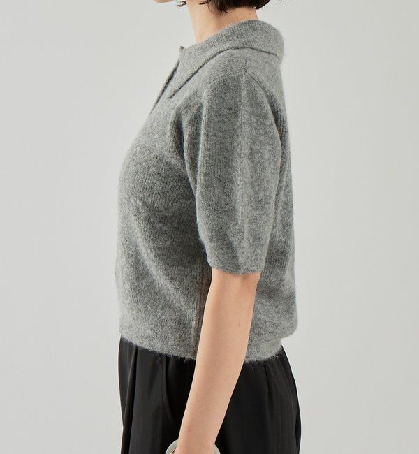  「衿付き半袖ニット」|ニット・セーター|