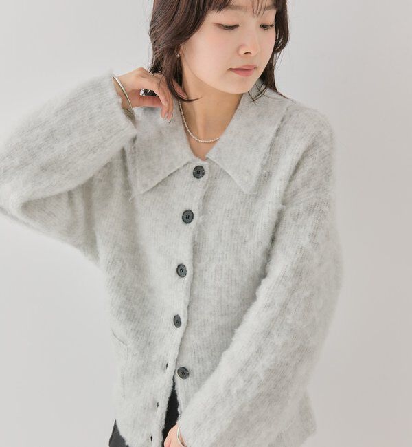  「襟付きポケットカーディガン」|カーディガン|