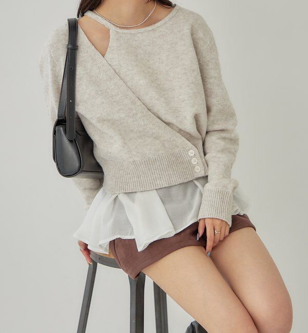  「ペプラムドッキングニット」|ニット・セーター|