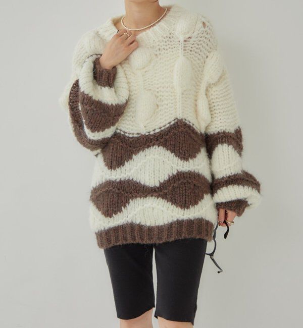  「ぽこぽこウェーブニット」|ニット・セーター|