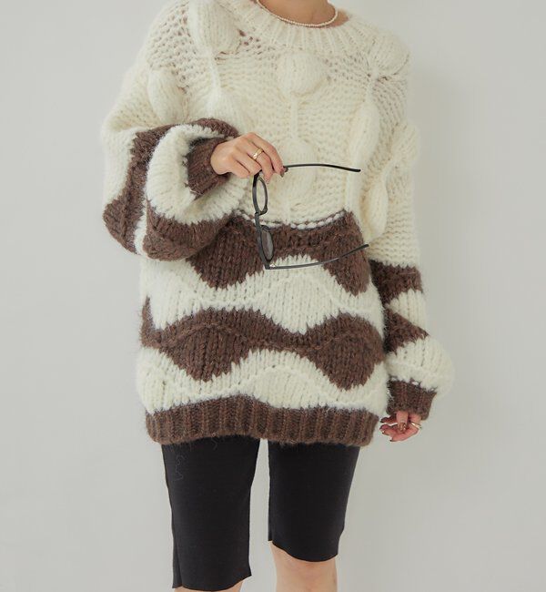  「ぽこぽこウェーブニット」|ニット・セーター|