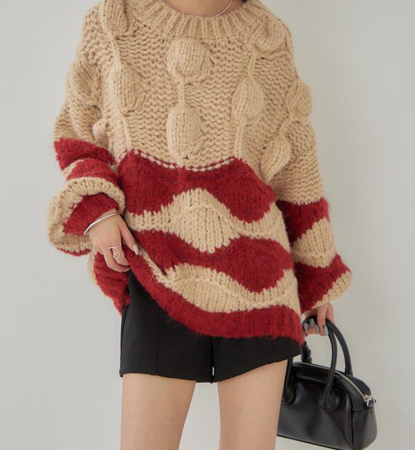  「ぽこぽこウェーブニット」|ニット・セーター|