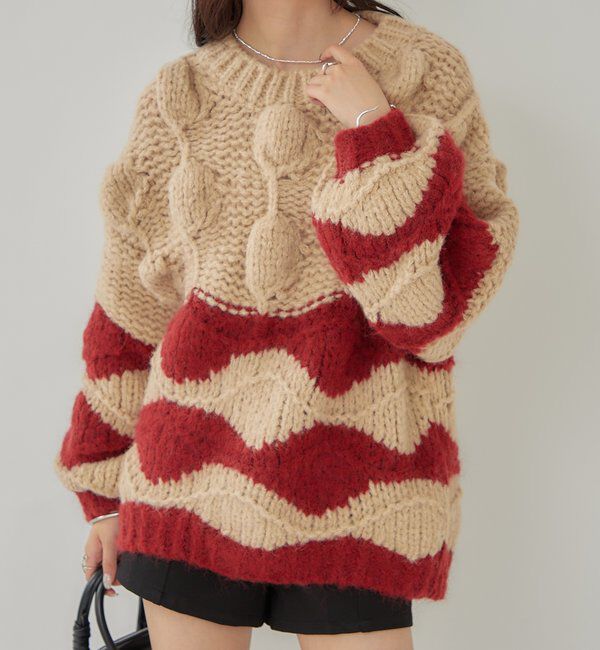  「ぽこぽこウェーブニット」|ニット・セーター|