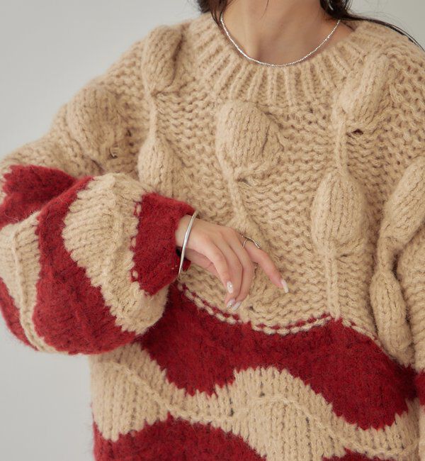  「ぽこぽこウェーブニット」|ニット・セーター|