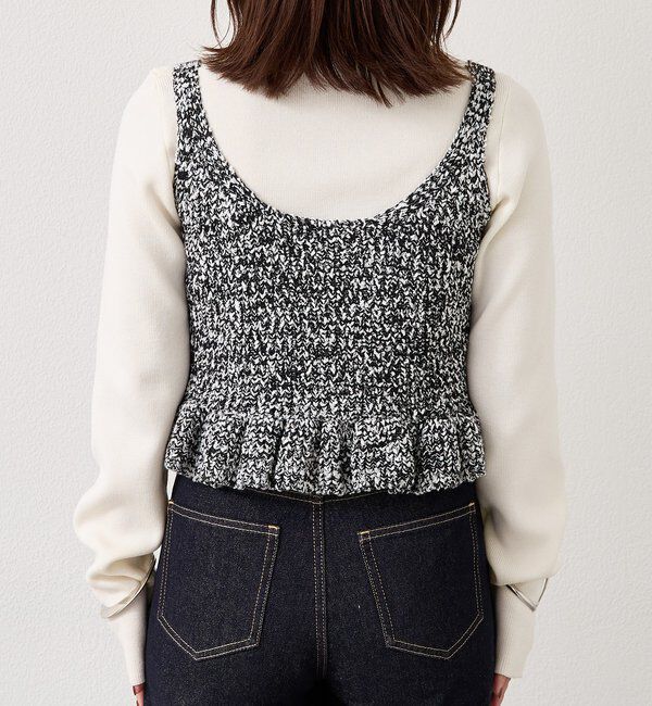  「メランジニットフリルビスチェ」|ニット・セーター|