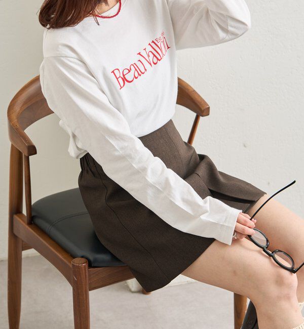  「カラーチビロゴロングTシャツ」|Tシャツ・カットソー|