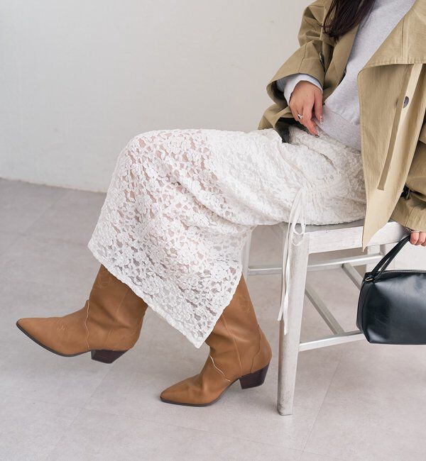  「レースミドル スカート」|スカート|