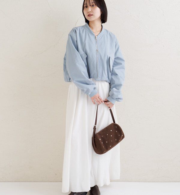  「サテンショートブルゾン」|ブルゾン・スタジャン|