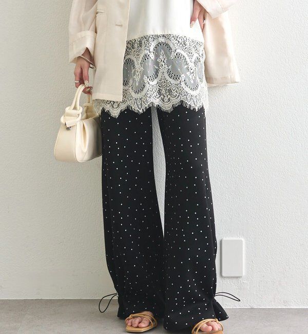  「裾ドロストスウェットパンツ」|チノ|ブラックその他2