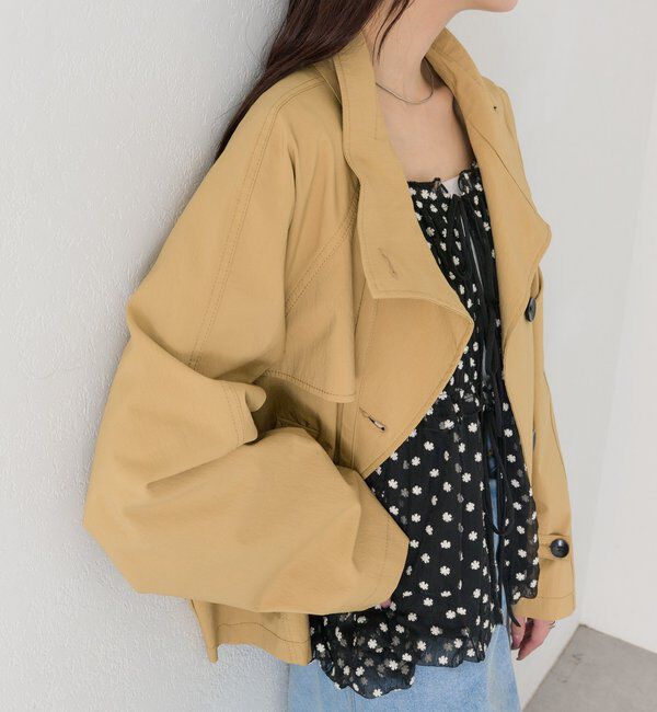  「スタンドカラーショートトレンチ」|トレンチコート|