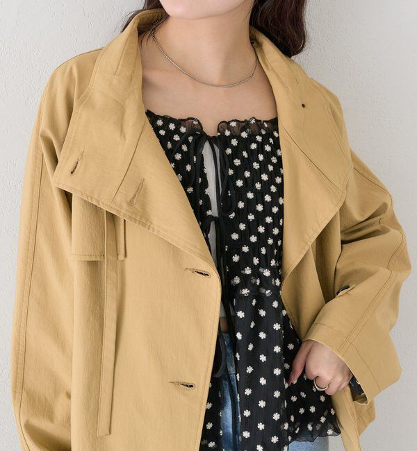  「スタンドカラーショートトレンチ」|トレンチコート|