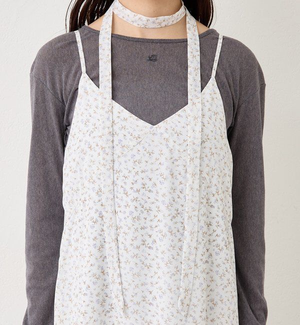  「フラワーヘムキャミワンピース」|ワンピース|