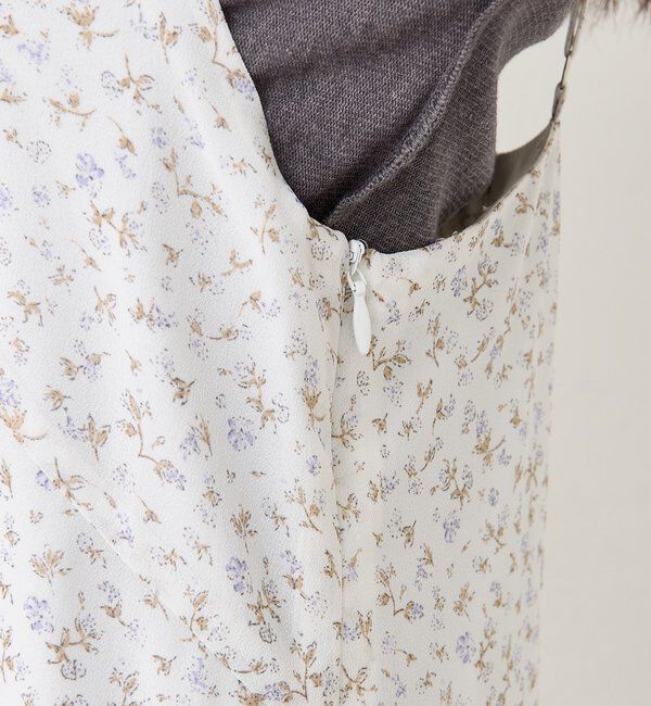  「フラワーヘムキャミワンピース」|ワンピース|