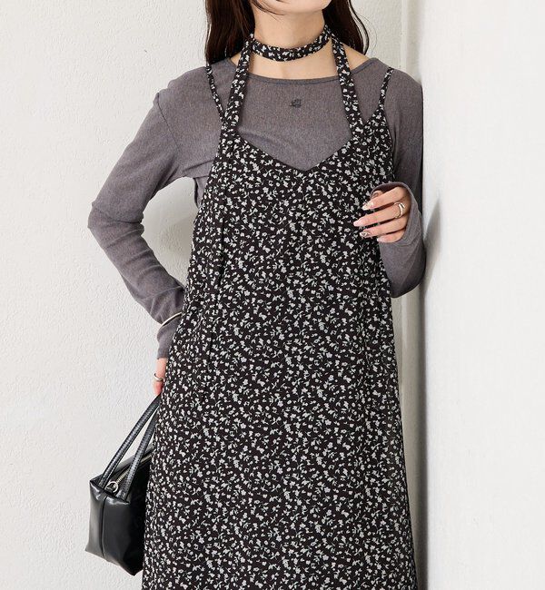  「フラワーヘムキャミワンピース」|ワンピース|