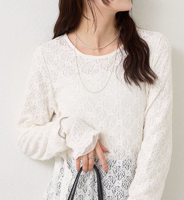  「カットレース切替ワンピース」|ワンピース|