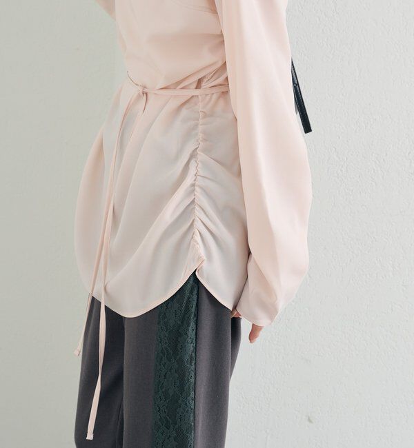  「サイドギャザーＴブラウス」|シャツ・ブラウス|