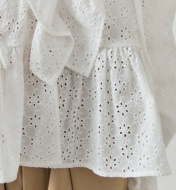  「フラワー刺繍フリルブラウス」|シャツ・ブラウス|