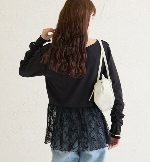  「レースペプラムリブロンT」|Tシャツ・カットソー|