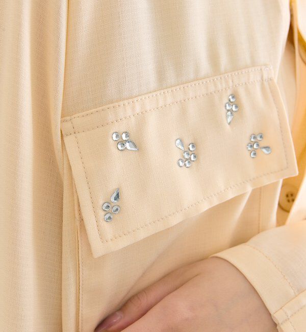  「ポケットビジューカバーオール」|ブルゾン・スタジャン|