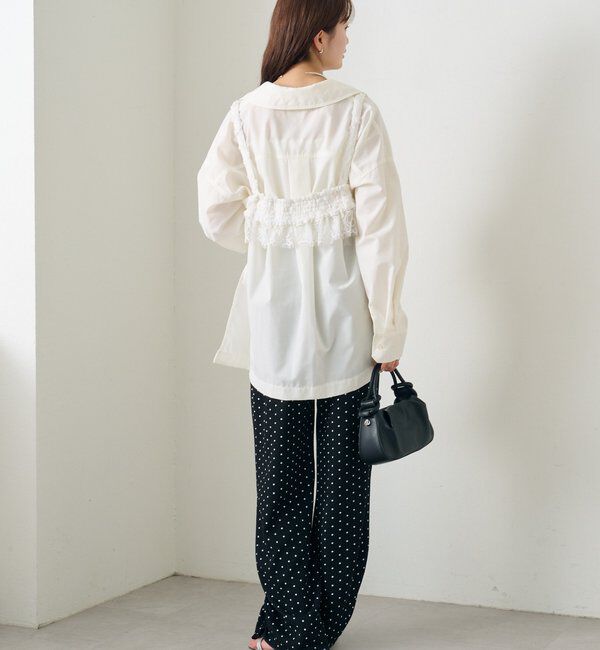  「裾ギャザーリブパンツ」|チノ|