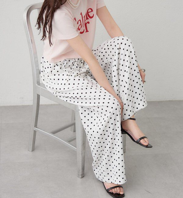  「ドットWベルトパンツ」|チノ|