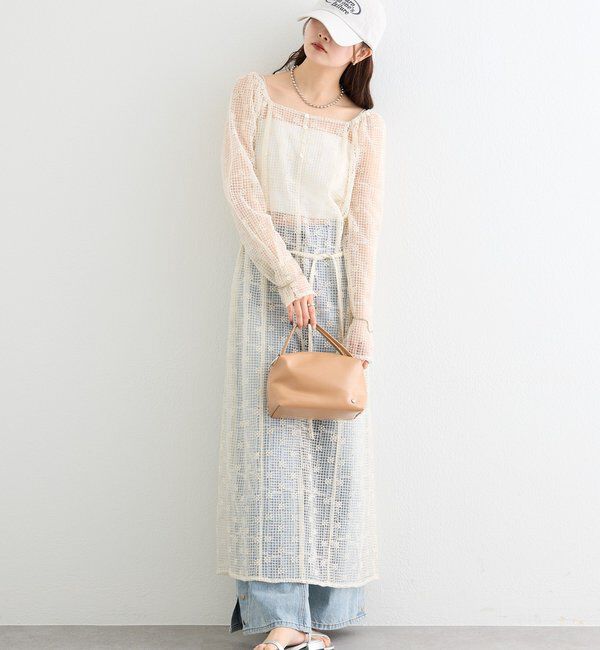  「フラワーレースロングワンピース」|ワンピース|