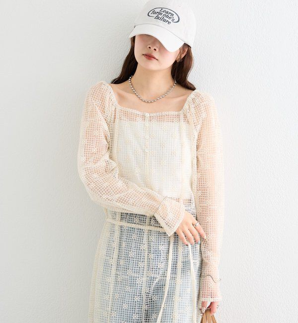  「フラワーレースロングワンピース」|ワンピース|