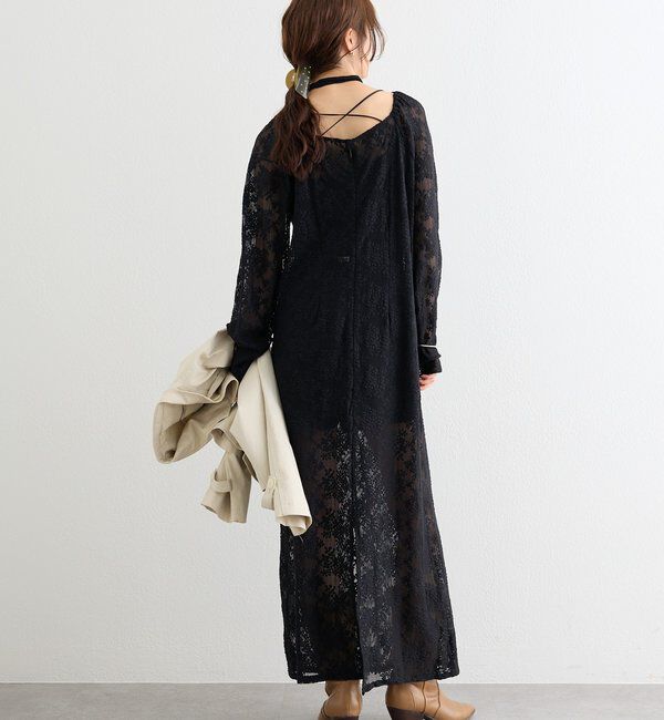  「フラワーレースロングワンピース」|ワンピース|