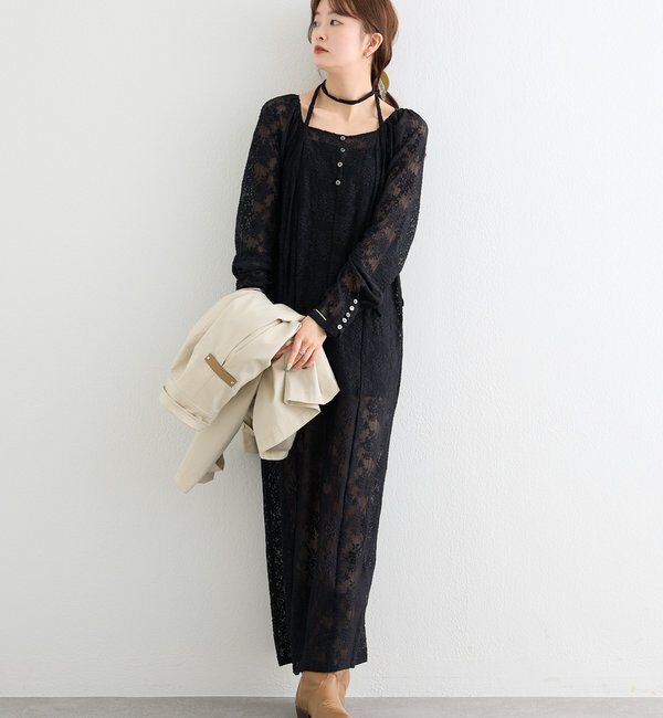  「フラワーレースロングワンピース」|ワンピース|