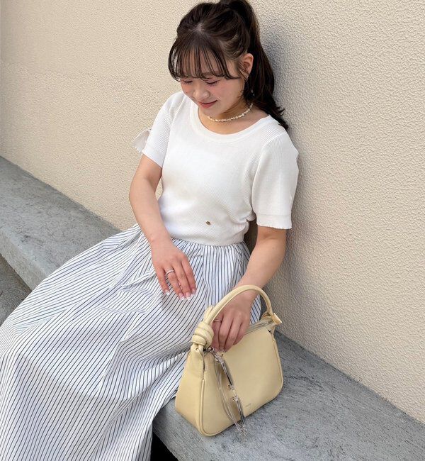  「【@__misa__03企画】プレート付きドッキング半袖ワンピース」|ワンピース|